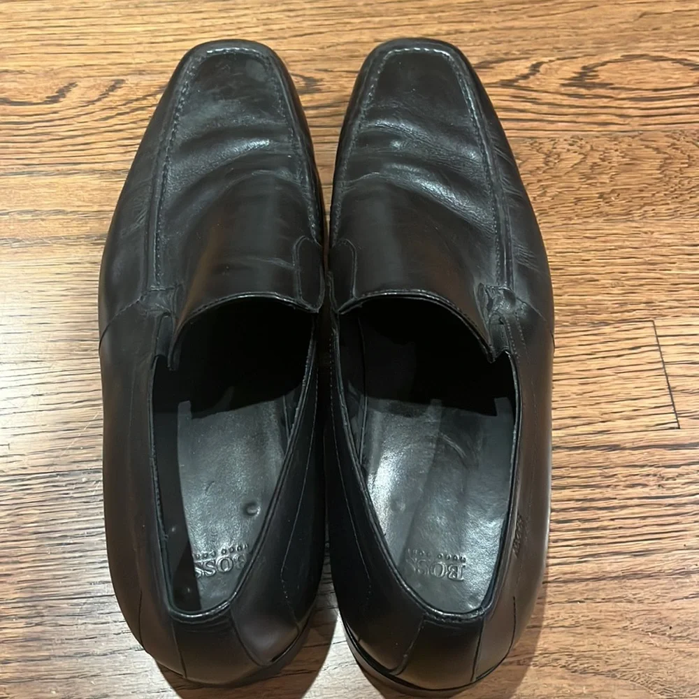 Boss men’s black dress shoes size 11